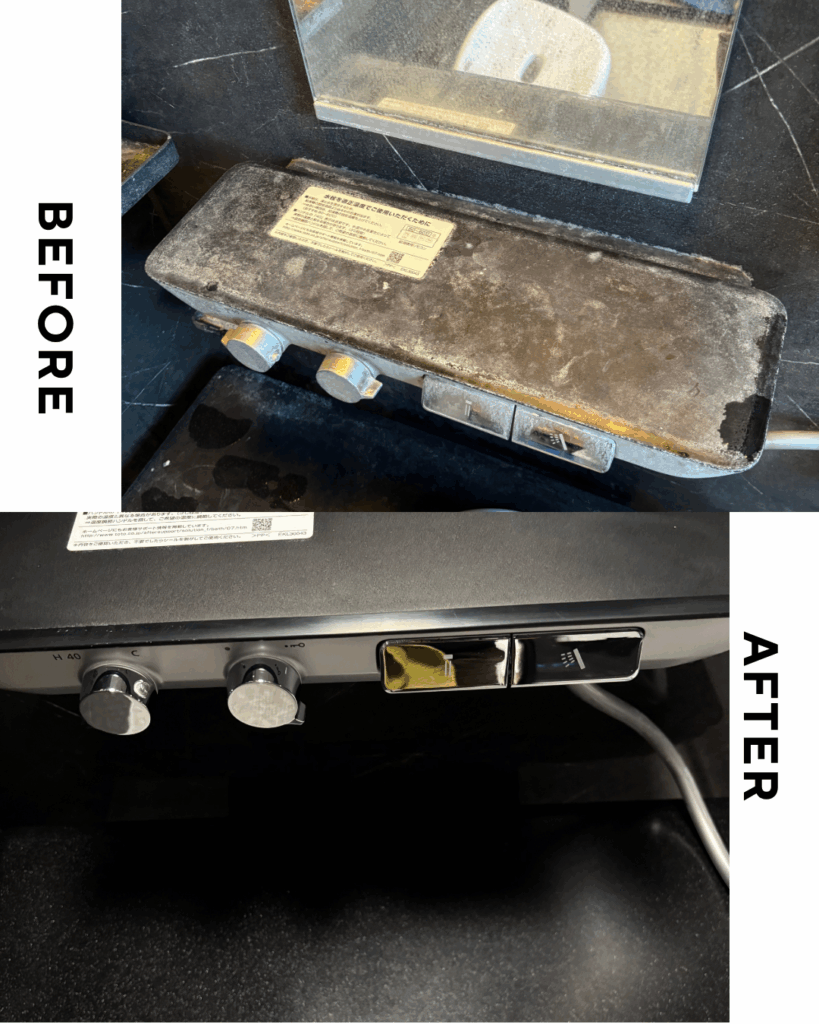 水回りパーツを丁寧に仕上げていく